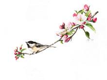 Load image into Gallery viewer, Chickadee and Flower Print