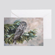 Load image into Gallery viewer, Great Grey Owl Greeting Card