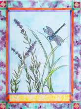 Load image into Gallery viewer, Dragonfly and Lavender Print
