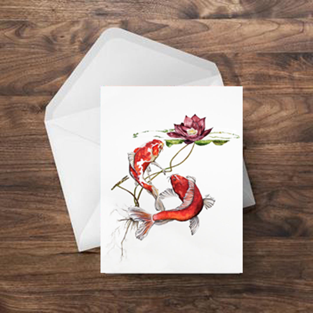 Koi Greeting Card