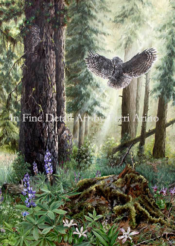 Forest Greys Oil Painting Original