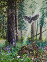 Load image into Gallery viewer, Forest Great Grey Owl  Greeting Card
