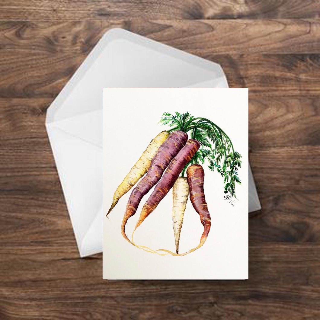 Heirloom Carrots Greeting Card