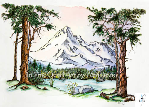 Mt Shasta Mixed Media Original