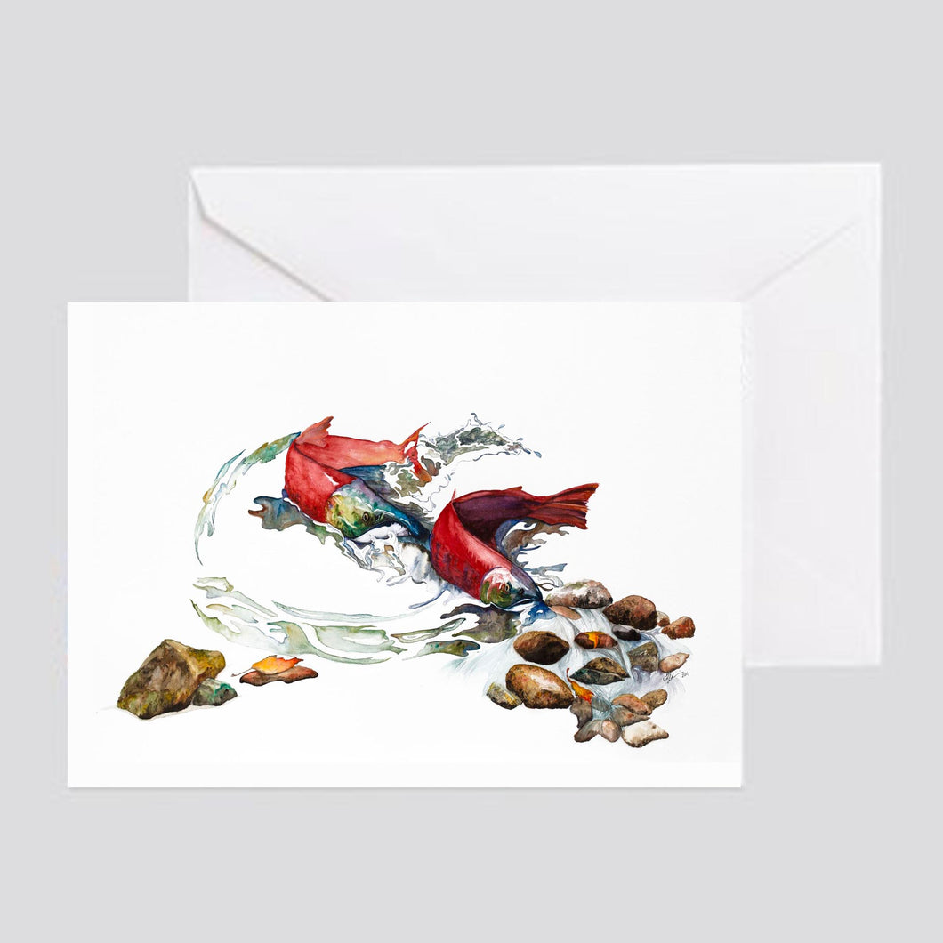 Sockeye Salmon Greeting Card